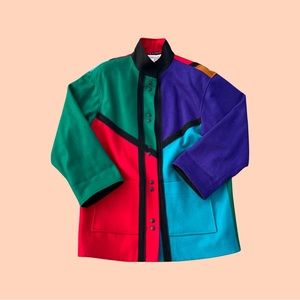 Vintage 90s International Scene Colorblock Coat